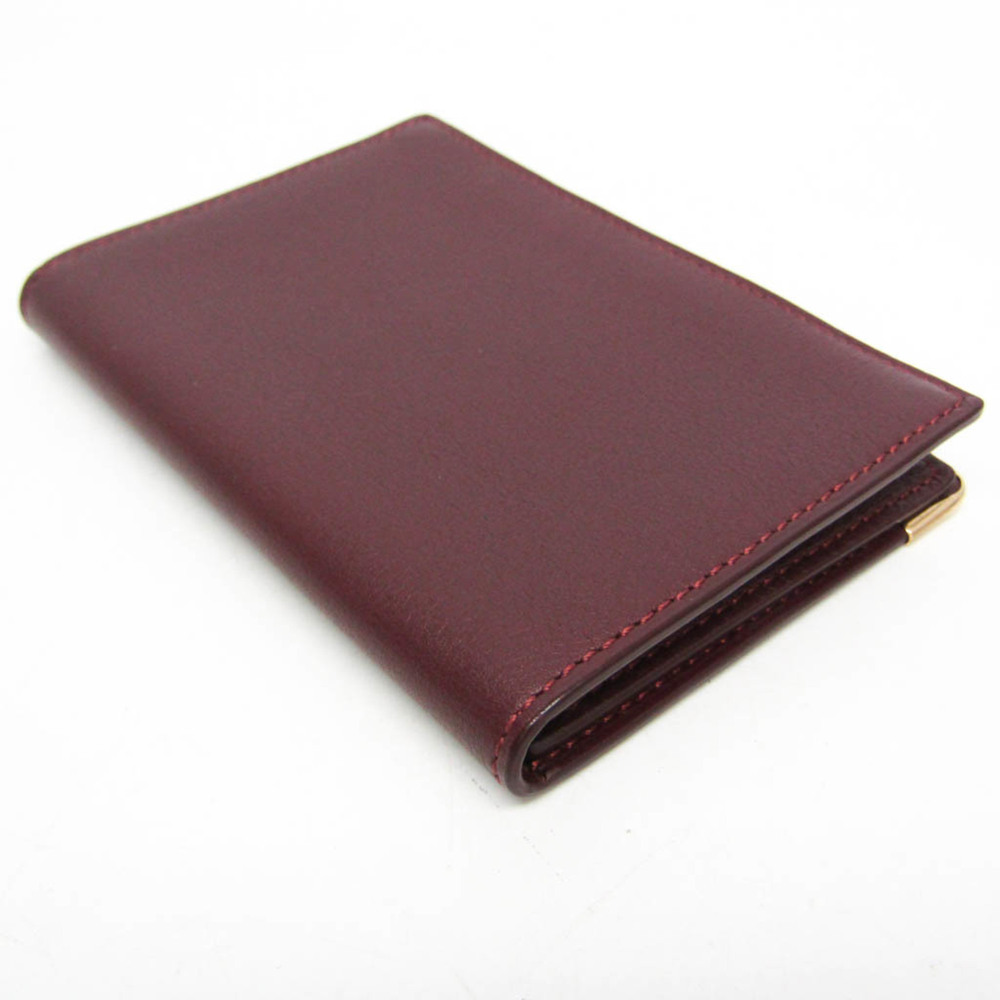 Cartier Must De Cartier L3001372 Leather Card Case Bordeaux - Picture 6 of 9